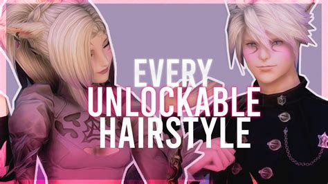 ff14 unlockable hairstyles.